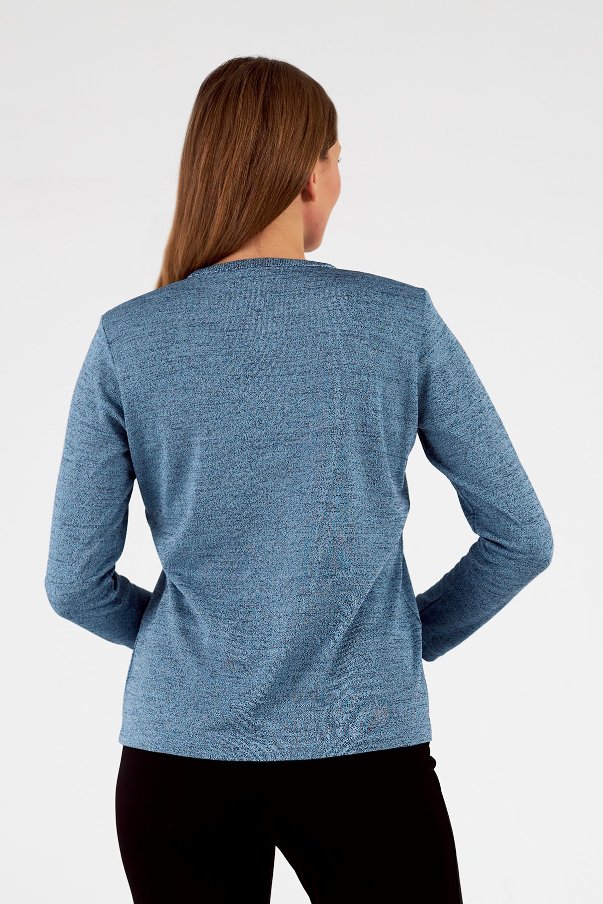 Chaqueta de mujer de punto cuello redondo