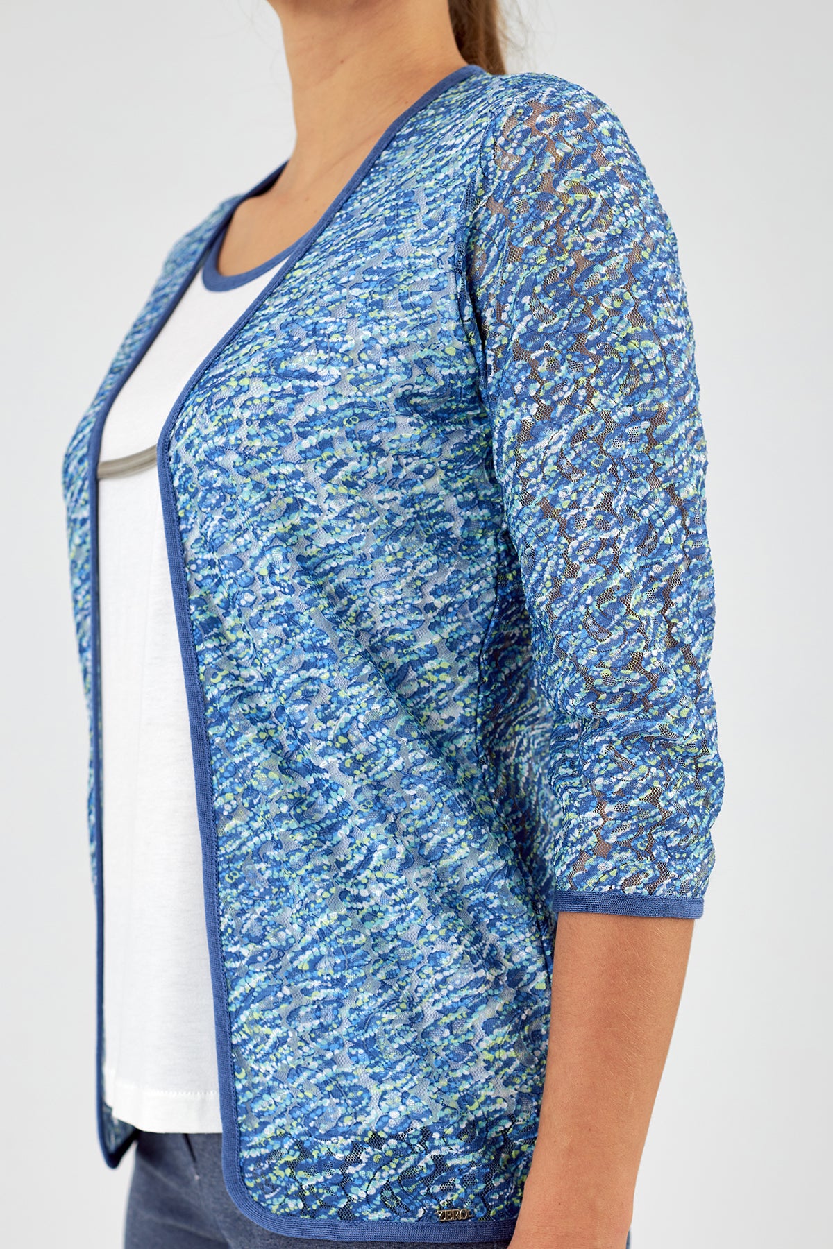 Conjunto simulado de mujer cuello redondo manga 3/4