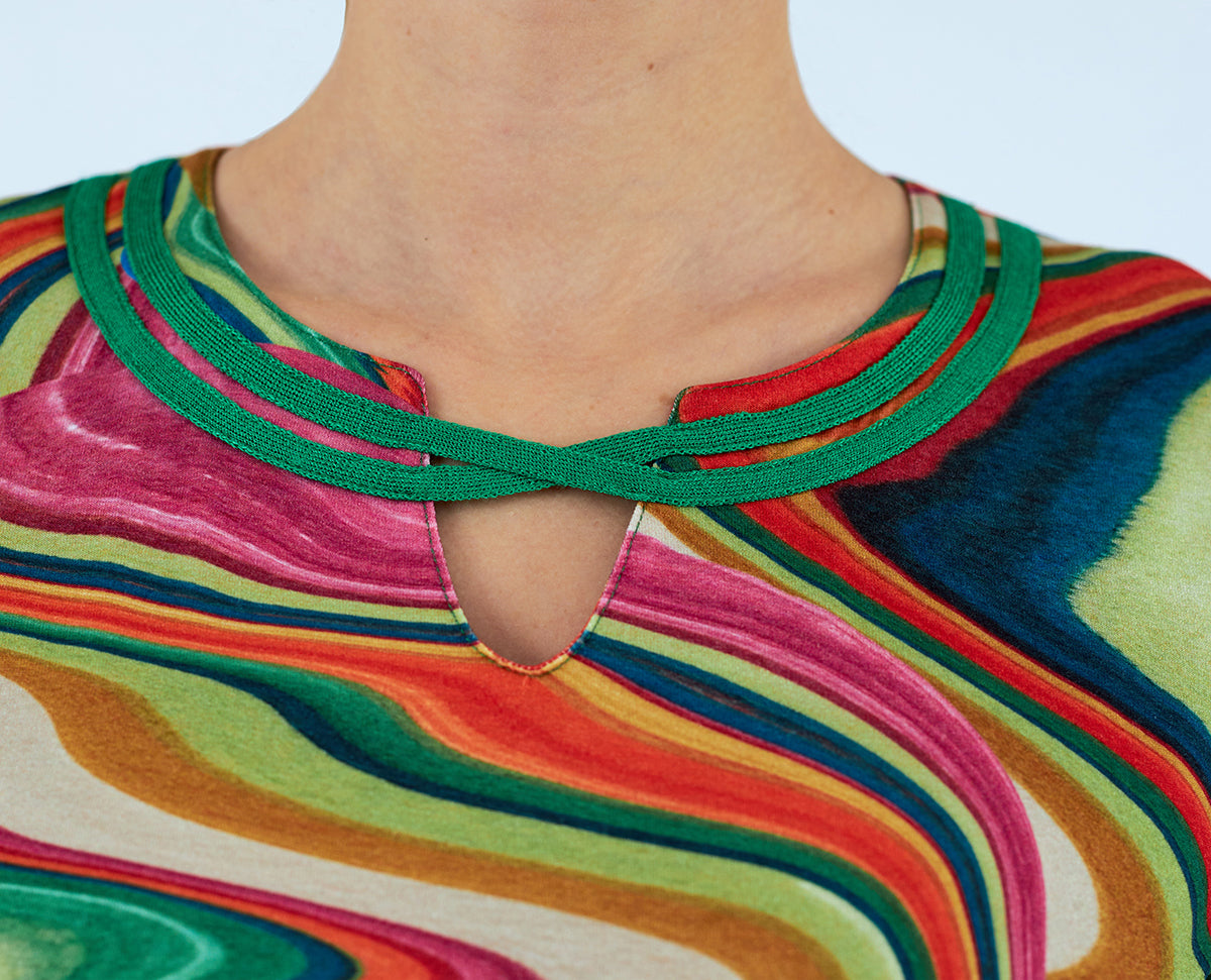 Camiseta de mujer cuello redondo manga corta