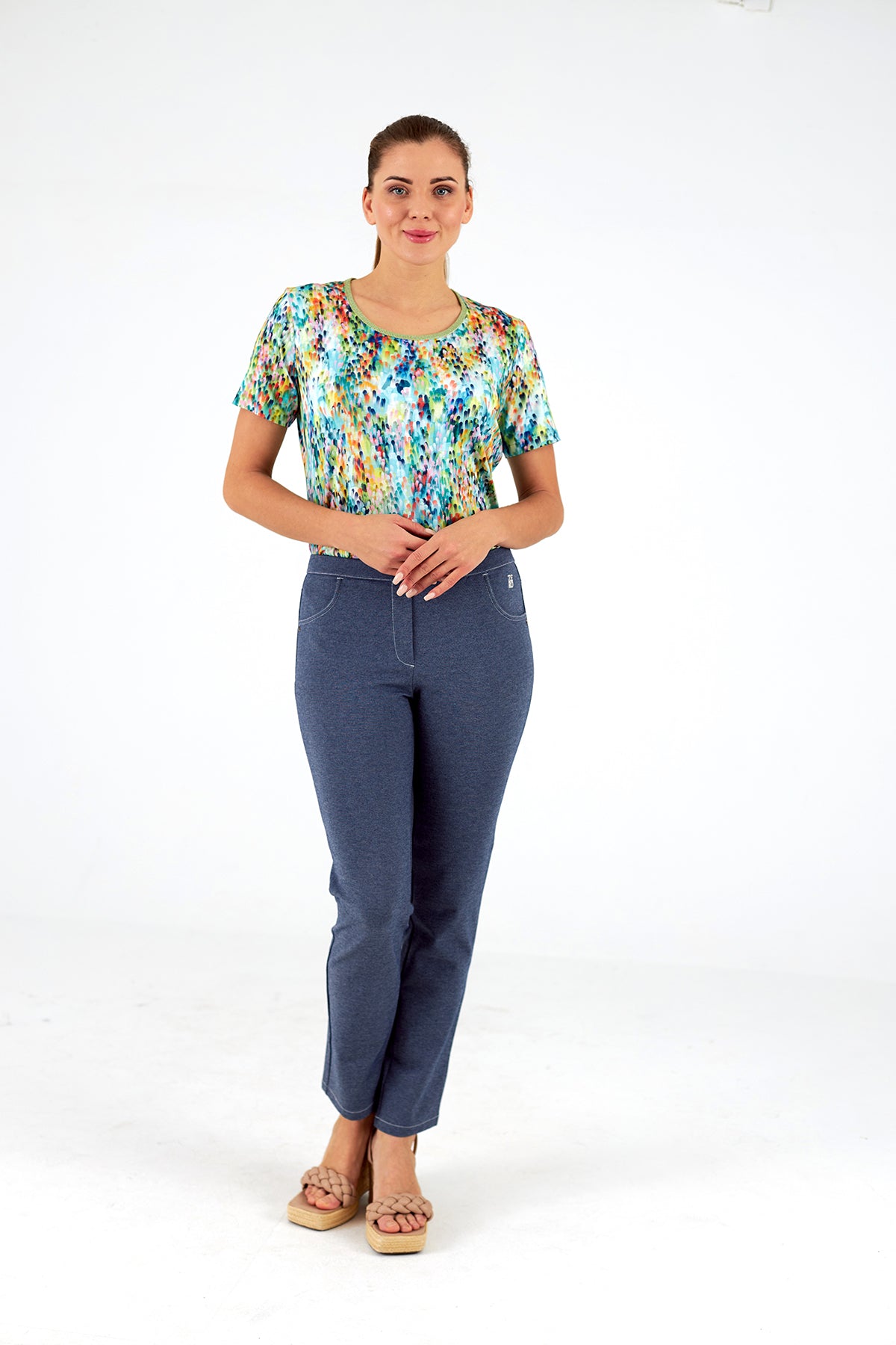 Pantalón de punto con goma cintura