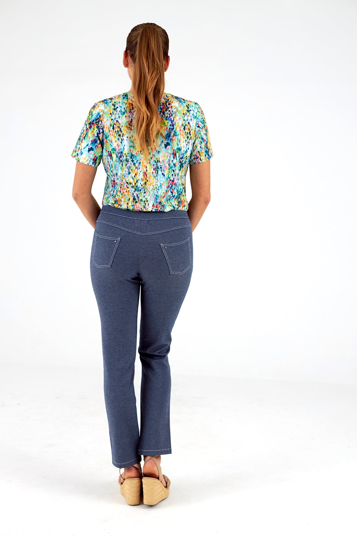 Pantalón de punto con goma cintura