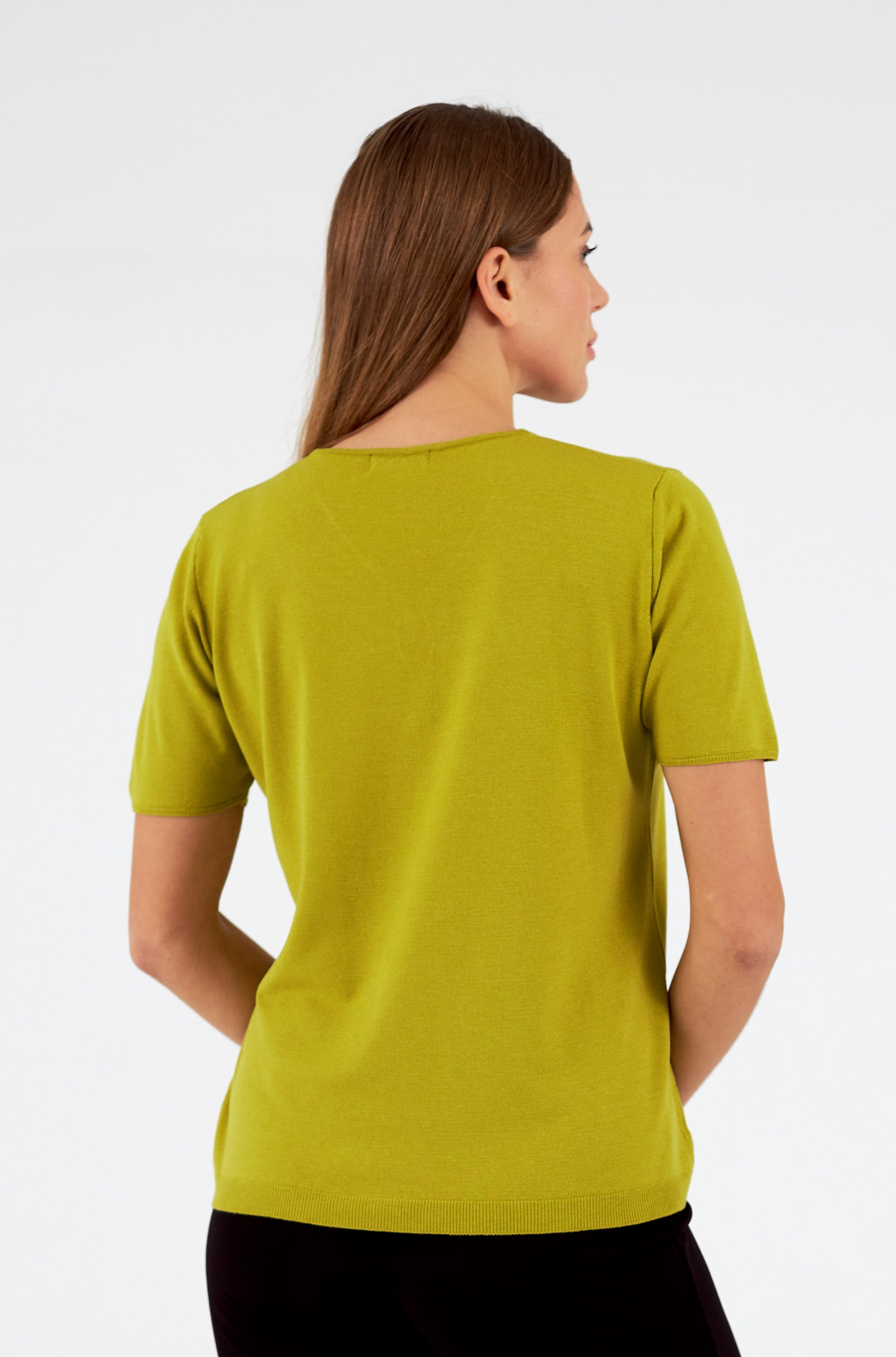 Jersey de mujer cuello redondo manga corta