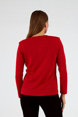 Chaqueta de mujer de punto cuello redondo