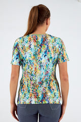 Camiseta de mujer cuello redondo manga corta