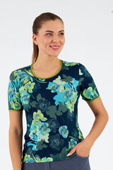 Camiseta de mujer cuello redondo manga corta