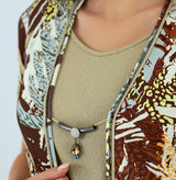 Conjunto simulado de mujer cuello redondo manga corta