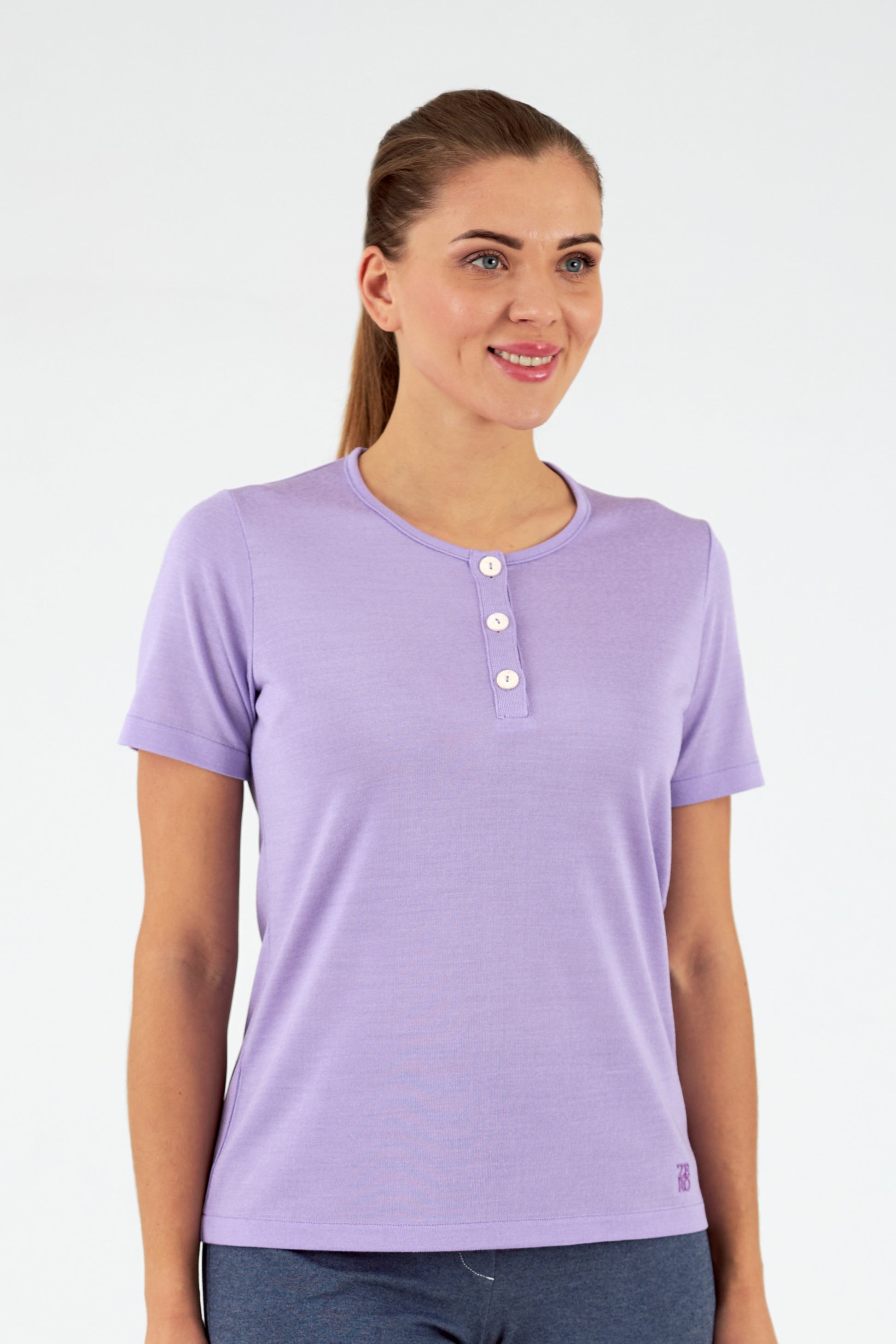 Jersey de mujer cuello redondo manga corta