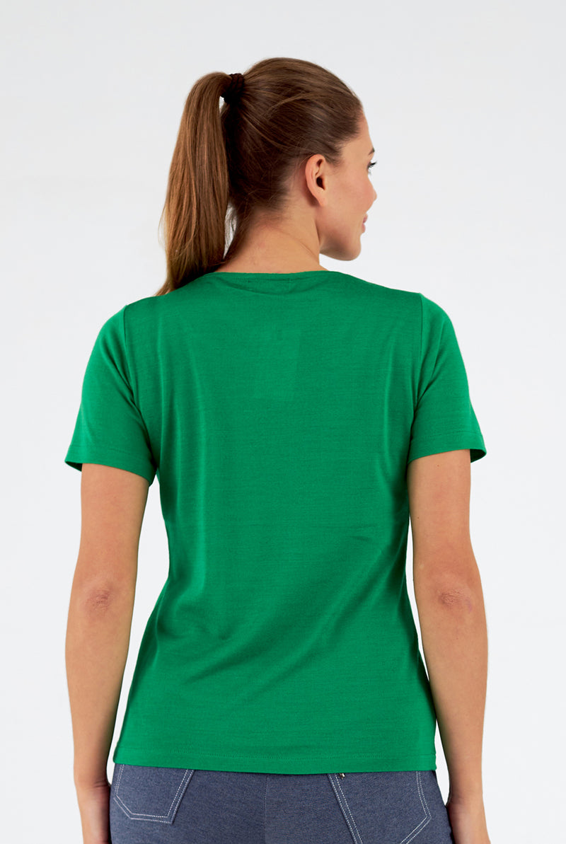 Jersey de mujer cuello redondo manga corta