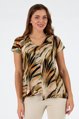 Camiseta de mujer cuello redondo manga corta