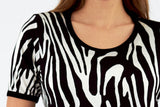 Vestido cuello redondo manga corta