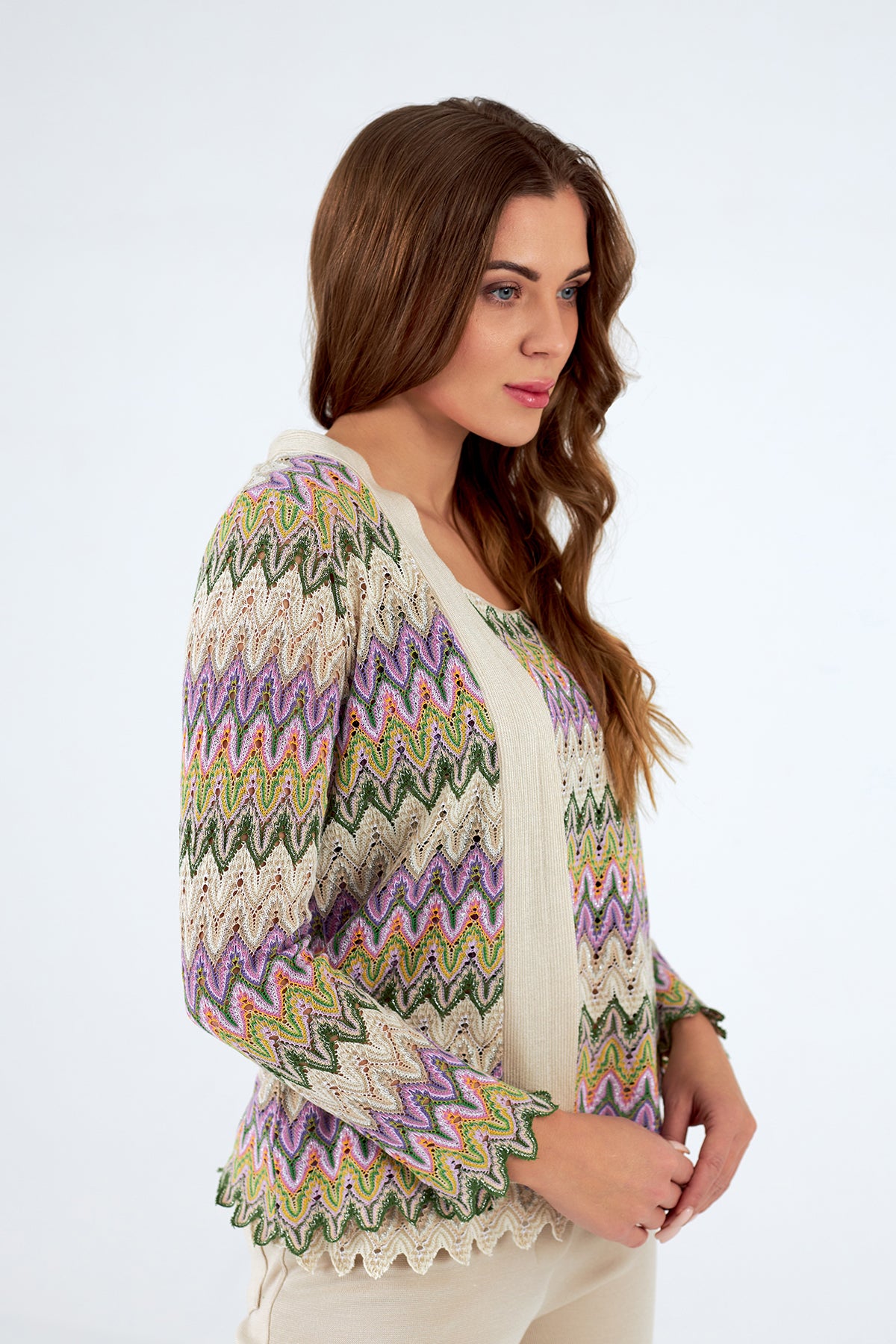 Chaqueta de mujer de punto abierta