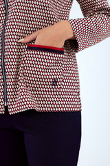 Chaqueta de mujer de punto cuello redondo