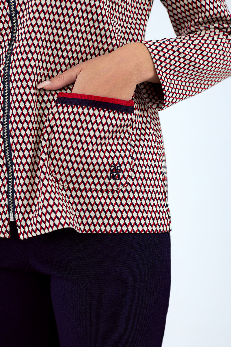 Chaqueta de mujer de punto cuello redondo