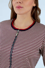 Chaqueta de mujer de punto cuello redondo