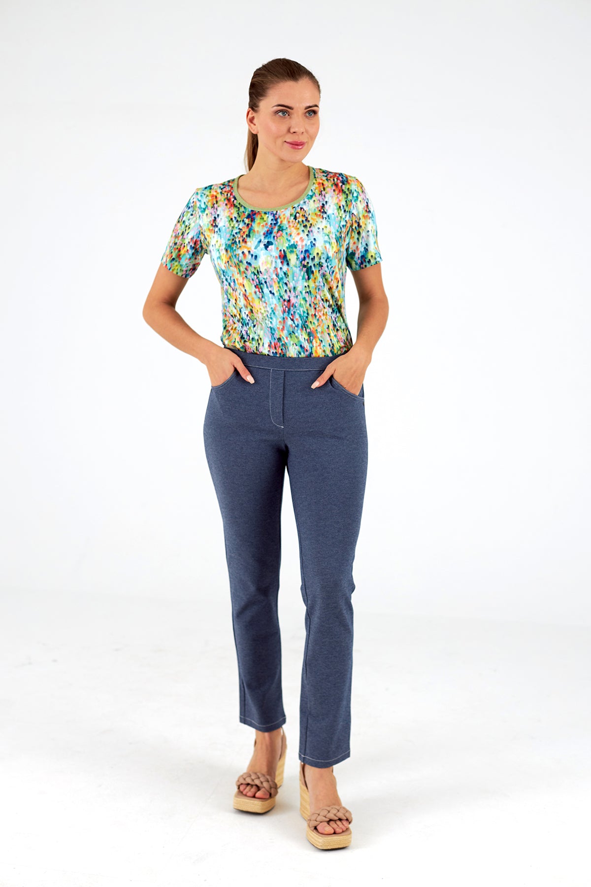 Pantalón de punto con goma cintura