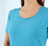 Jersey de mujer cuello redondo manga corta
