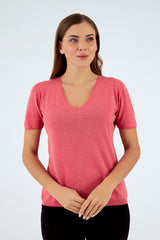 Jersey de mujer cuello redondo manga corta