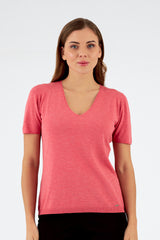 Jersey de mujer cuello redondo manga corta