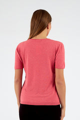 Jersey de mujer cuello redondo manga corta