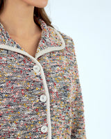 Chaqueta de mujer de punto con cuello solapa 
